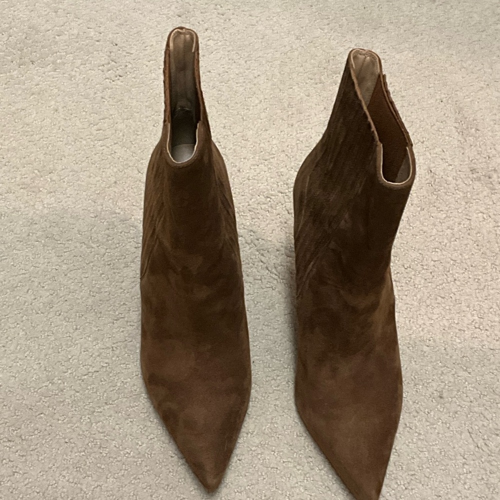 Veronica Beard Tan Ankle Booties